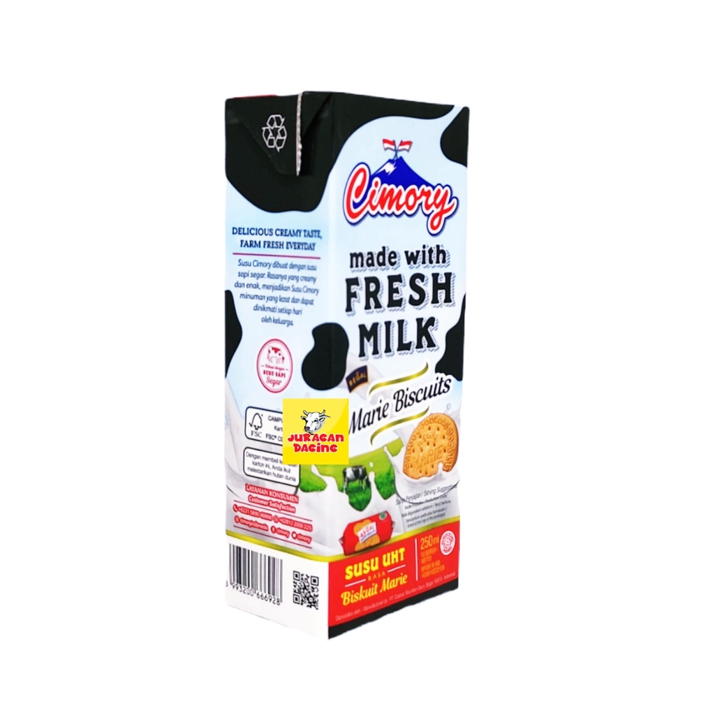 Cimory Fresh Milk Susu UHT Biskuit Marie 250ml