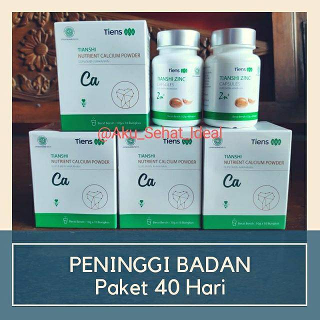 PENINGGI BADAN TIENS PAKET 40 HARI SUPLEMEN TAMBAH TINGGI HALAL HERBAL TES POLISI PILOT TENTARA