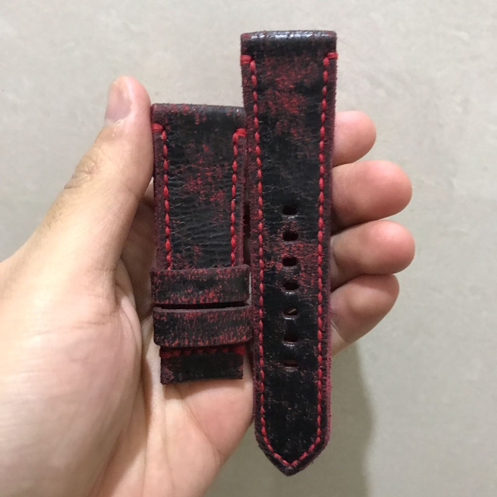 Leather Straps Gunny Straps Blackbay Red For Panerai Breitling Iwatch Apple Watch Corum