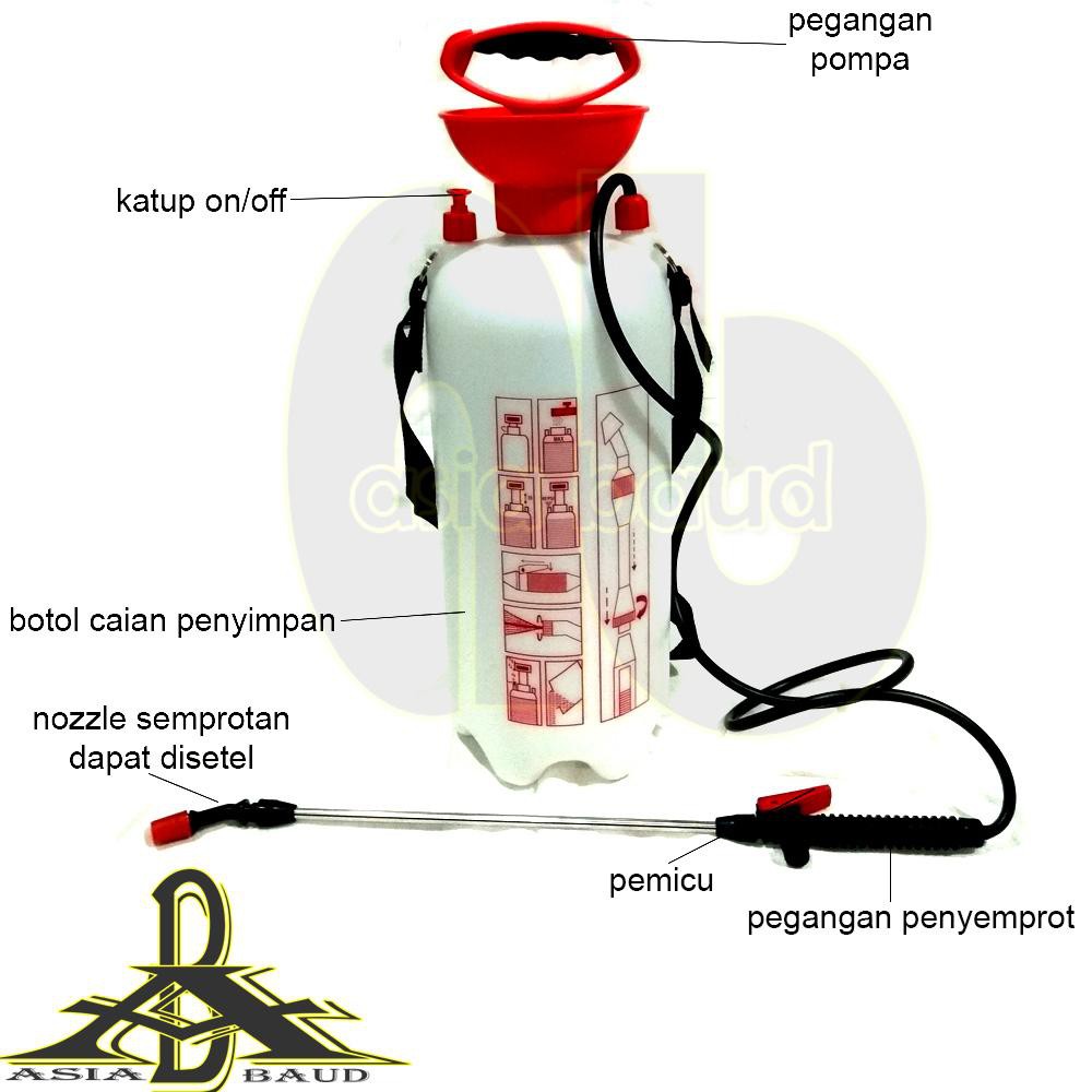 NEW!!!Redfox Pompa Semprot Hama Manual 5 L Dan 8 L Tengki/Tangki Semprot Hama Pompa Solo RF-5M