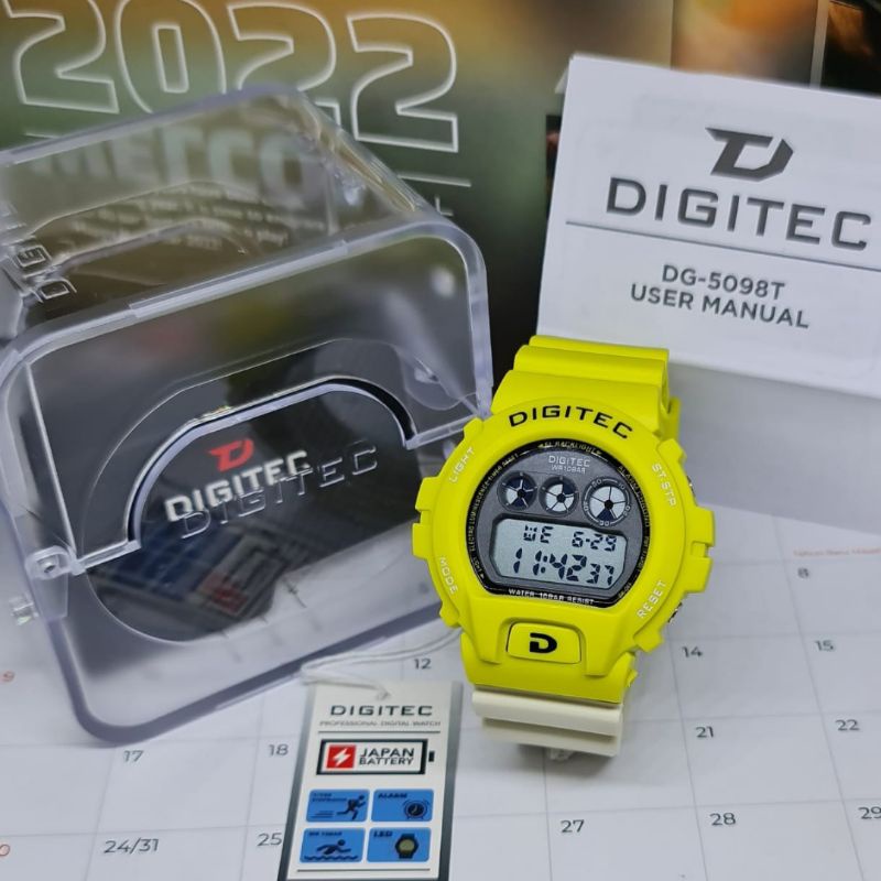 Jam Tangan Pria Digital Fashion Digitec DG 5098 Rubber Original