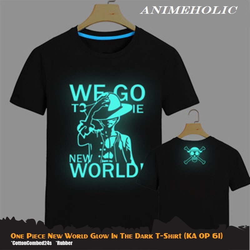 Kaos Anime One Piece Luffy Glow In The Dark Tees (KA OP 61)