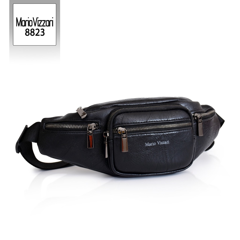 Tas Selempang Waistbag Pria Kulit Mario Vizzari Asher (8823)