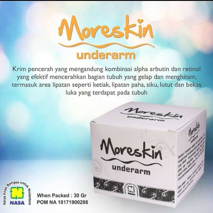 moreskin underarm / krim pemutih lipatan kulit hitam