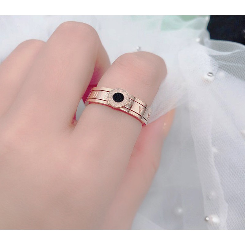 Cincin Titanium Mini Korea Wanita CK128 warna bisa untuk cincin kawin nikah fashion