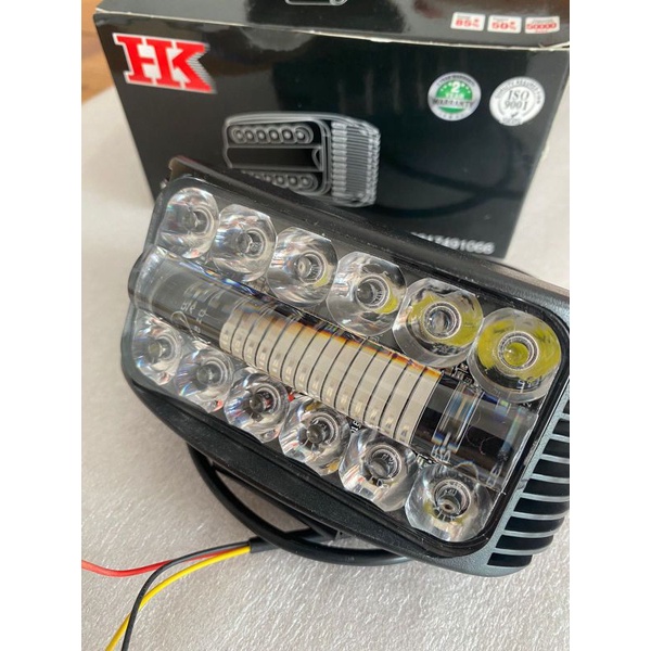 lampu tembak lampu sorot mobil motor 24 led merk hk