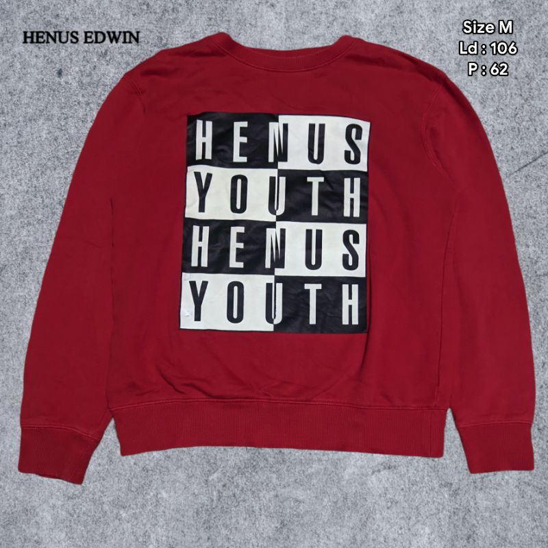 Crewneck Edwin Henus Big Logo Original Second Preloved