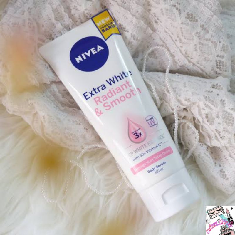 ☃Cutezz_Ching1☃Nivea Extra White Body Serum Radiant &amp; Smooth 180ml