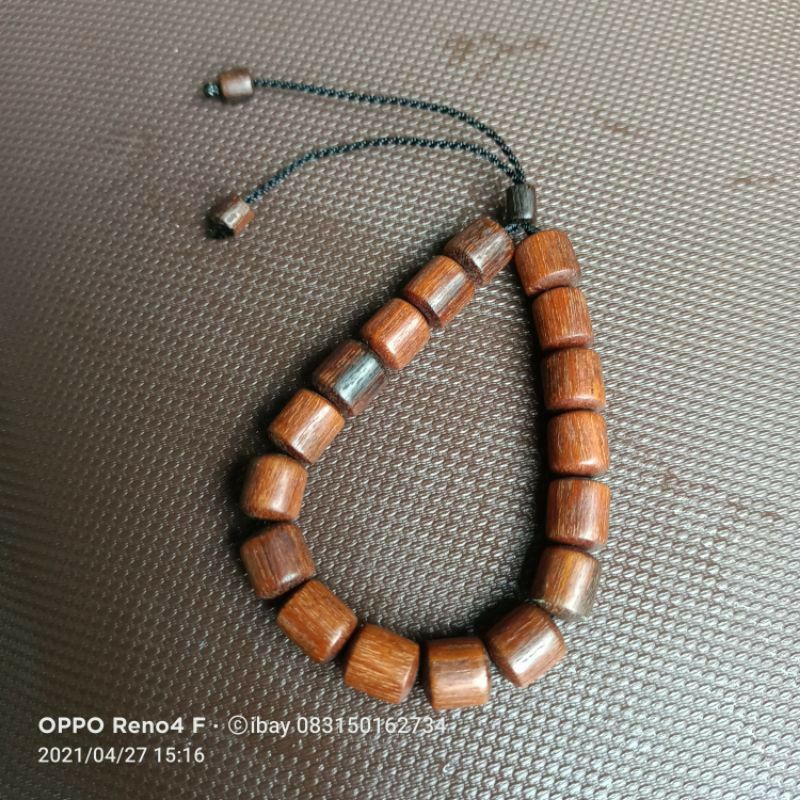 Gelang Kesehatan kayu Ulin Manang/Timbul 100% Asli . Uk 8mm