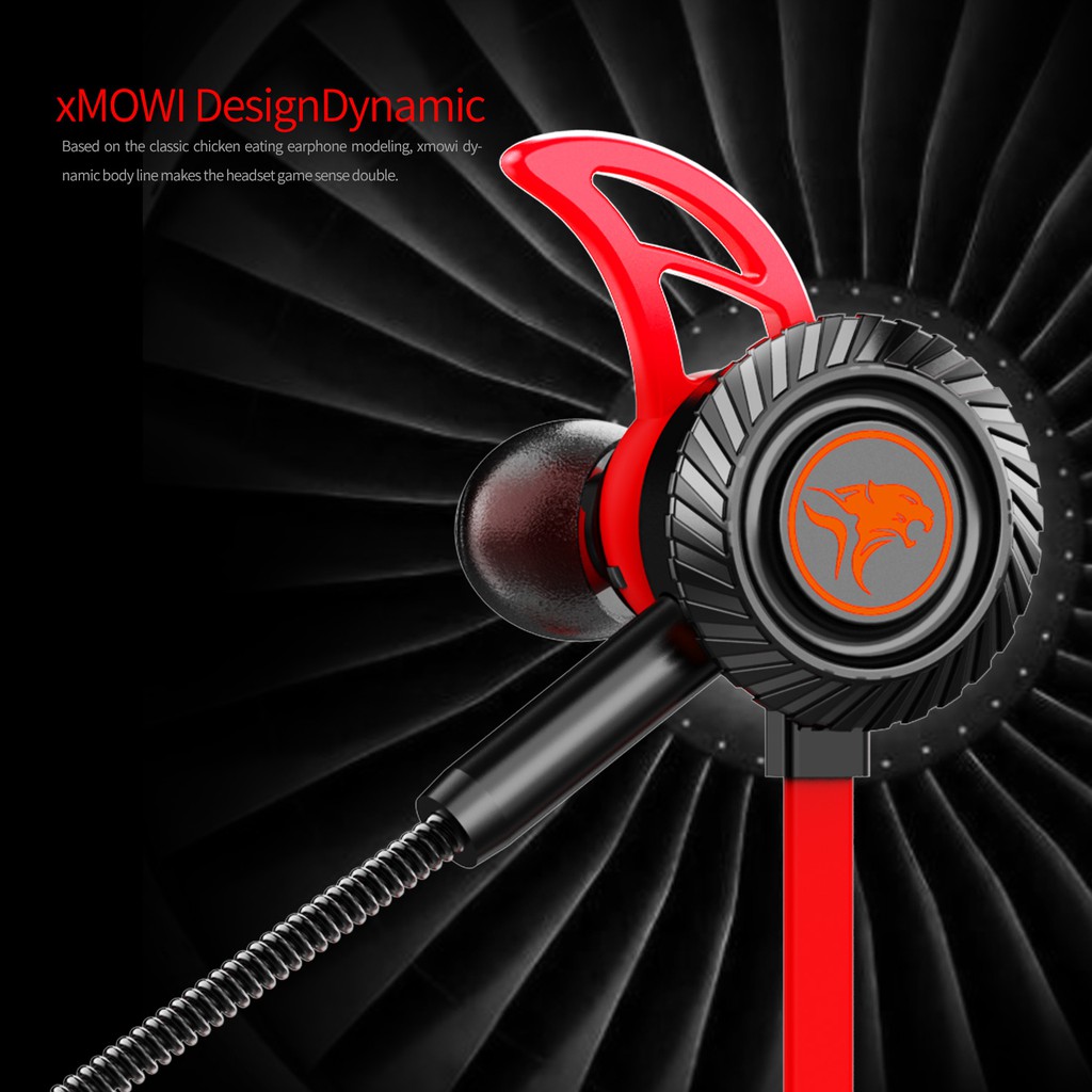 Plextone Mowi RX1 Gaming Earphone Microphone In Ear Bass Noise Cancelling