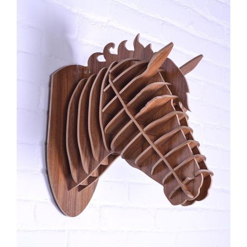 Horse head 3d puzzle - dekorasi kepala kuda - dekorasi dinding - pajangan dinding