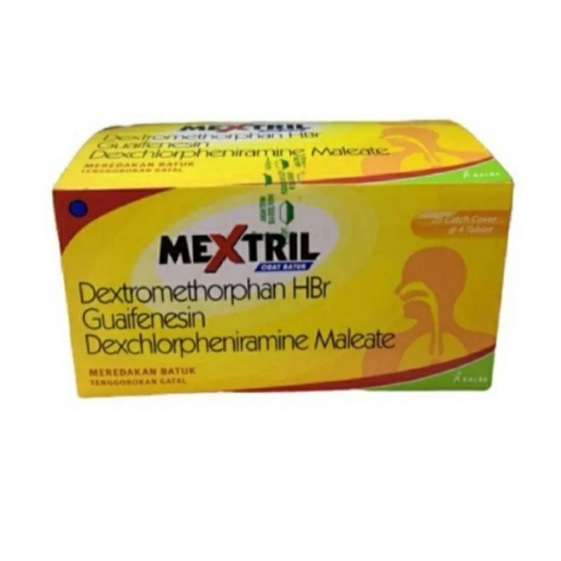 (Original) Mextril tablet isi 25 blister pereda batuk tenggorokan gatal Exp Lama Termurah