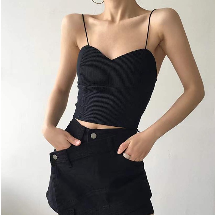 【LIVIAHOME】Livia Style Women's Vest T-shirt Summer Sleeveless Short Top 2419