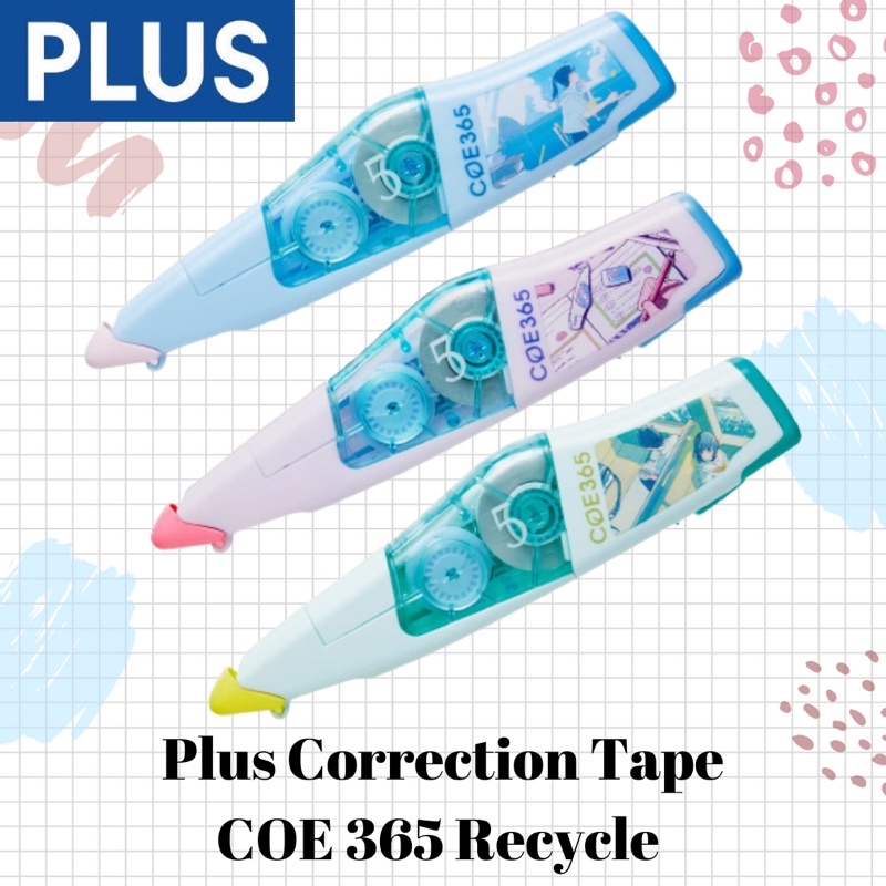 

NEW Plus Japan Whiper Correction Tape COE 365 Recycle Ramah Lingkungan Daur Ulang