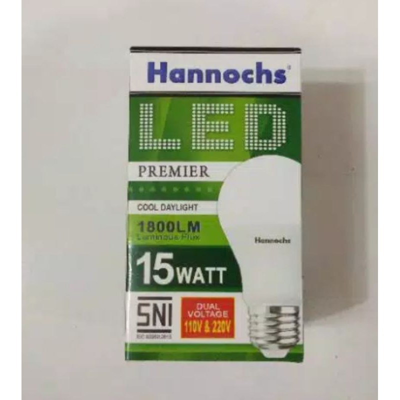 Lampu Led Hannochs 3w/3 Watt 5w/5 Watt 7w/7 Watt 9w/9 Watt 12w/12 Watt 15w/15 Watt Premier / Bolam