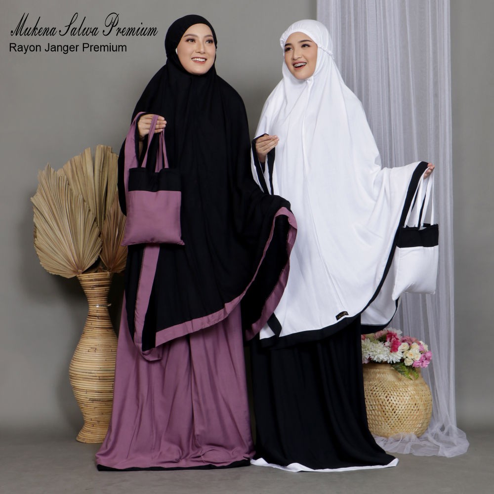 Mukena Salwa Polos Dark
