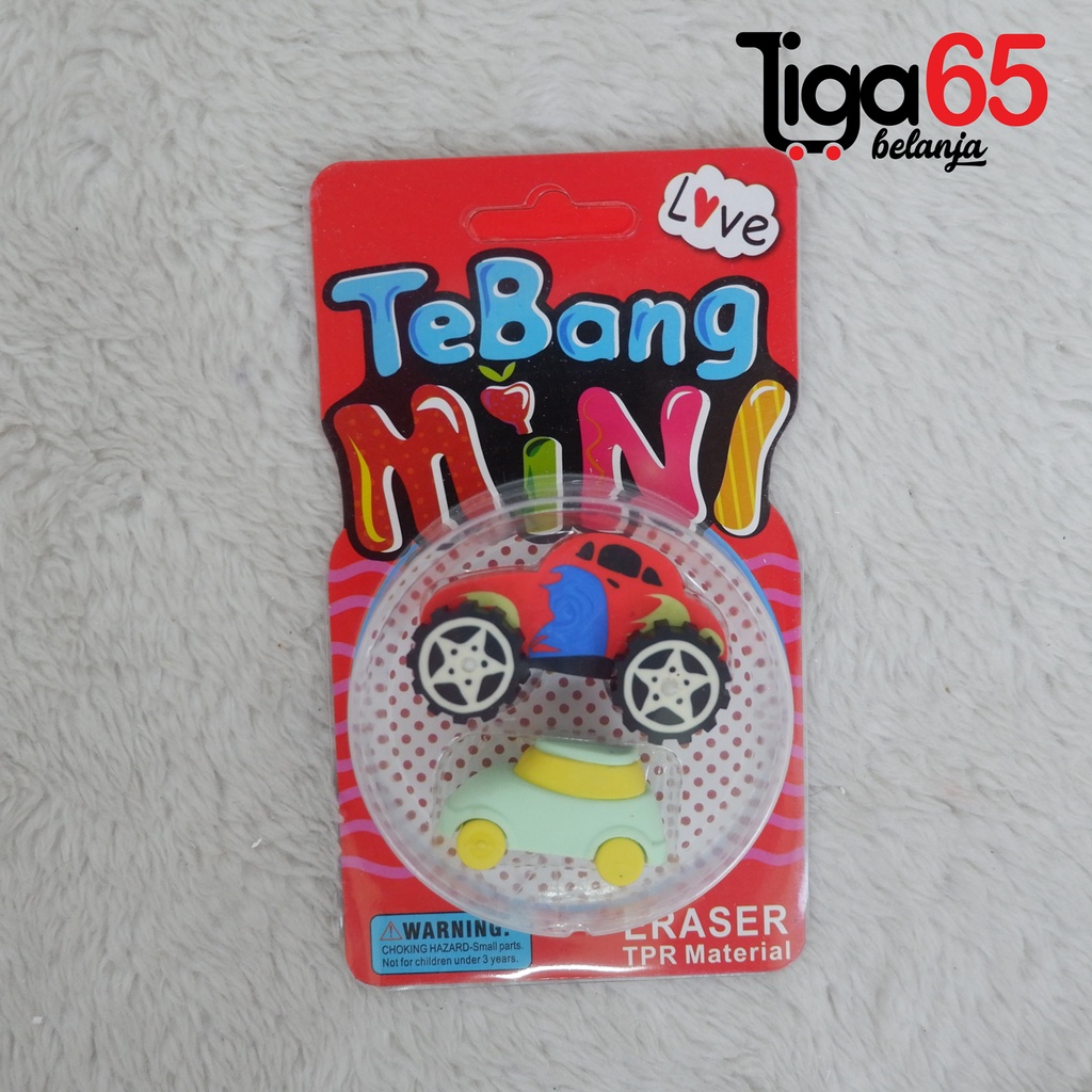 365 Cartoon Eraser #41164 Penghapus Set Car Shape / Penghapus Kartun Isi 2 pcs