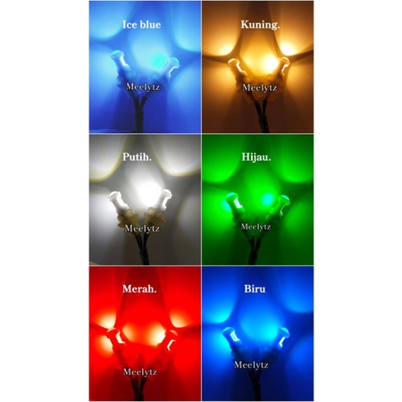 Sepasang Lampu sein sen senja T10 keramik AC DC standby