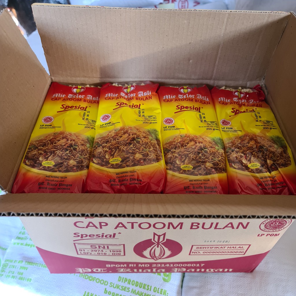 Mie Telor Cap Atoom Bulan Mi atom Spesial 1 dus Shopee