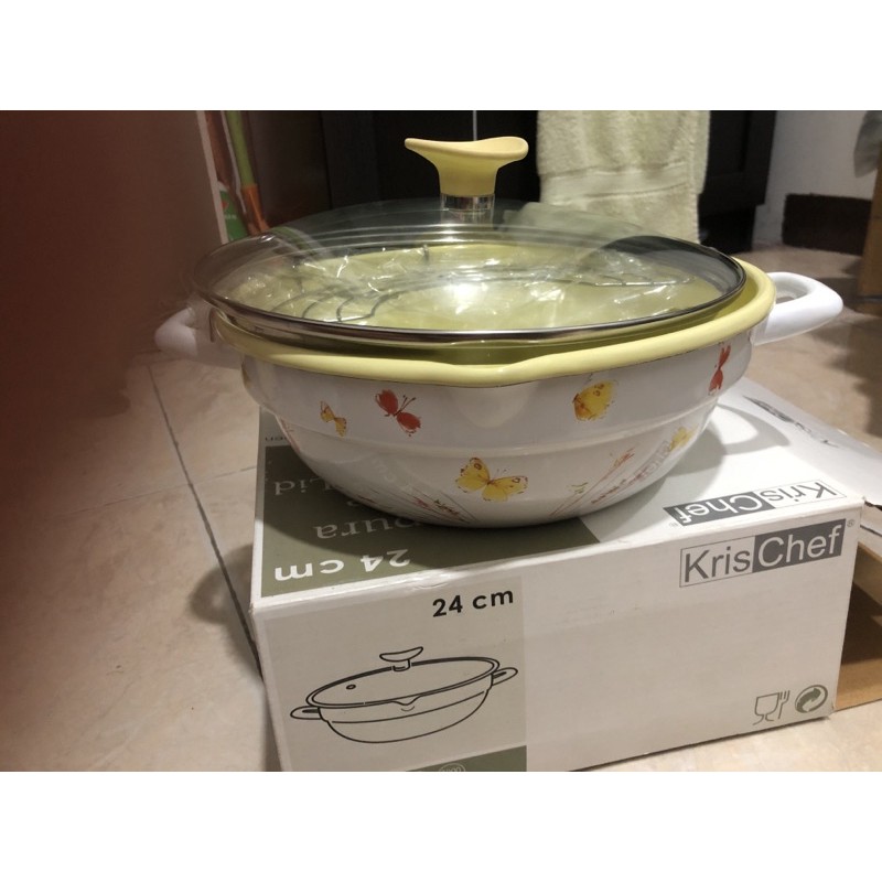 Tempura Nabe Panci Goreng Enamel Krischef Preloved New