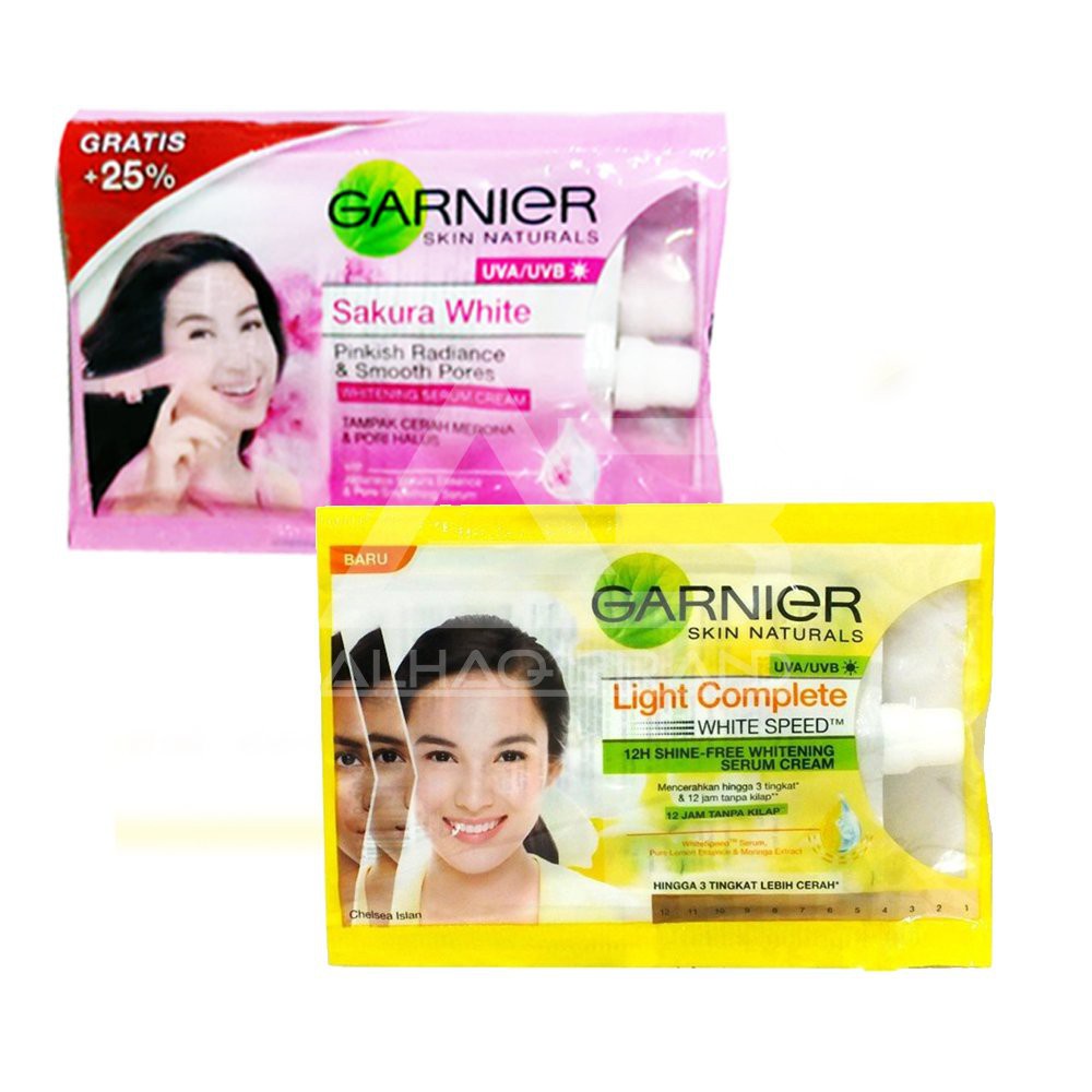 GARNIER SACHET LIGHT COMPLETE // GARNIER SAKURA CREAM PELEMBAB 7 ML