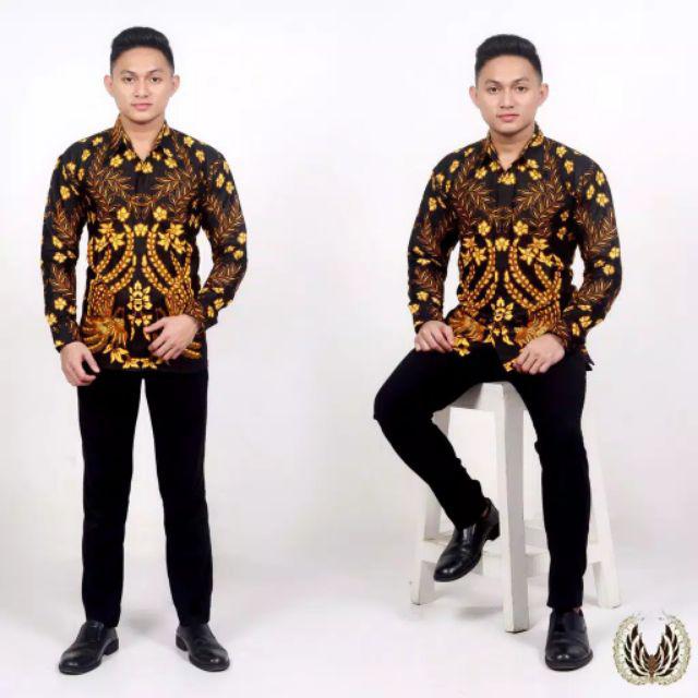 Bswart Batik Hrb026 Kenongo Hem Pendek Padi Pekalongan M L Xl Batik Pria Murah Modern Grosir