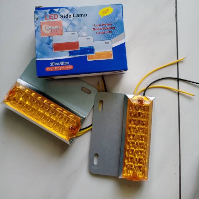 Lampu LED Side Lamp Mobil Box Warna Hijau/Kuning/Merah/Biru 2 Pcs