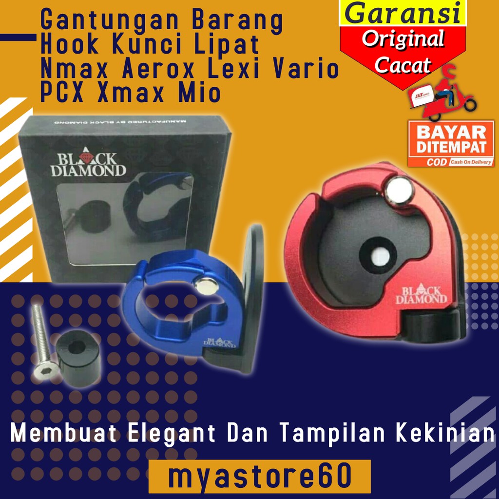 Gantungan Barang Hook Kunci Lipat Nmax Aerox Lexi Vario PCX Xmax Mio