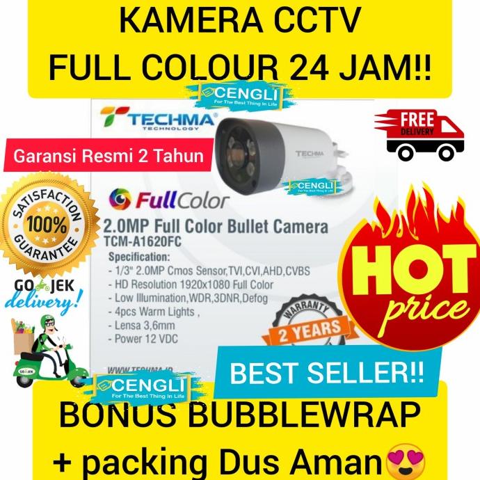 Techma Kamera CCTV Outdoor Full Color TCM A1620FC 2MP Colorvu Camera