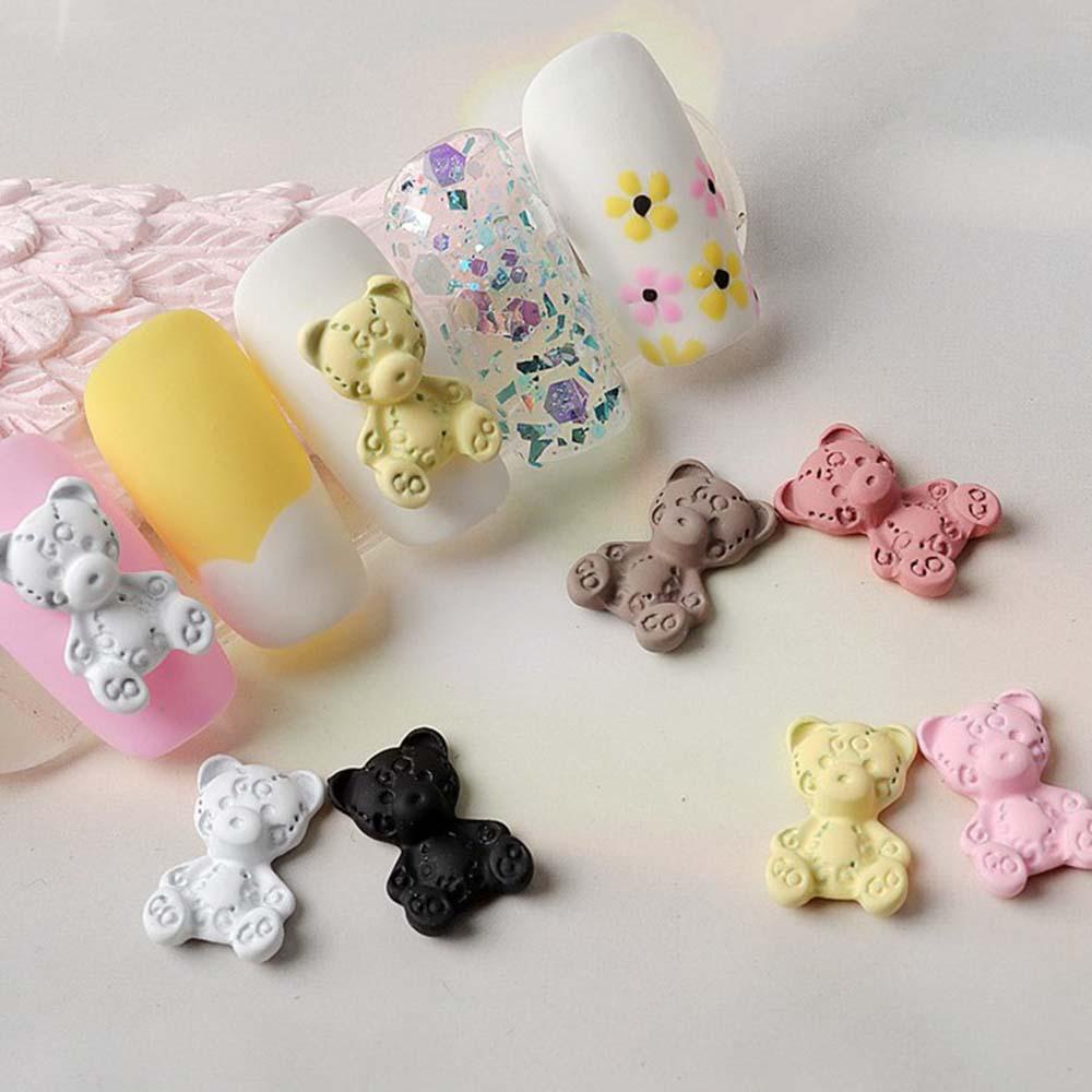 AUGUSTINA Augustina Bear Nail Art Dekorasi Fashion Tiga Dimensi Kartun DIY Nail Art Dekorasi