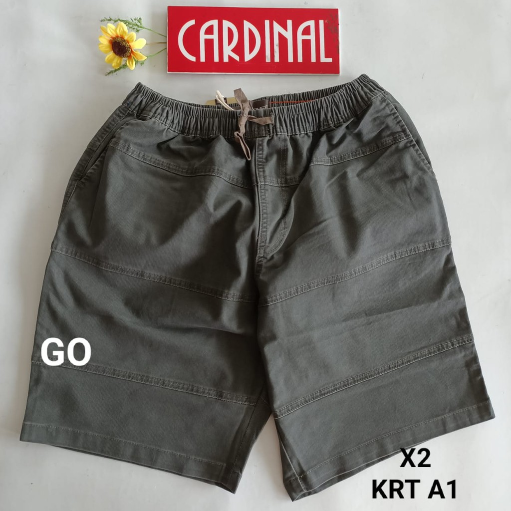 gof XL-2XL CARDINAL CELANA PENDEK KARET KOLOR Katun Casual Soft Jeans Murah Bagus Santai Original