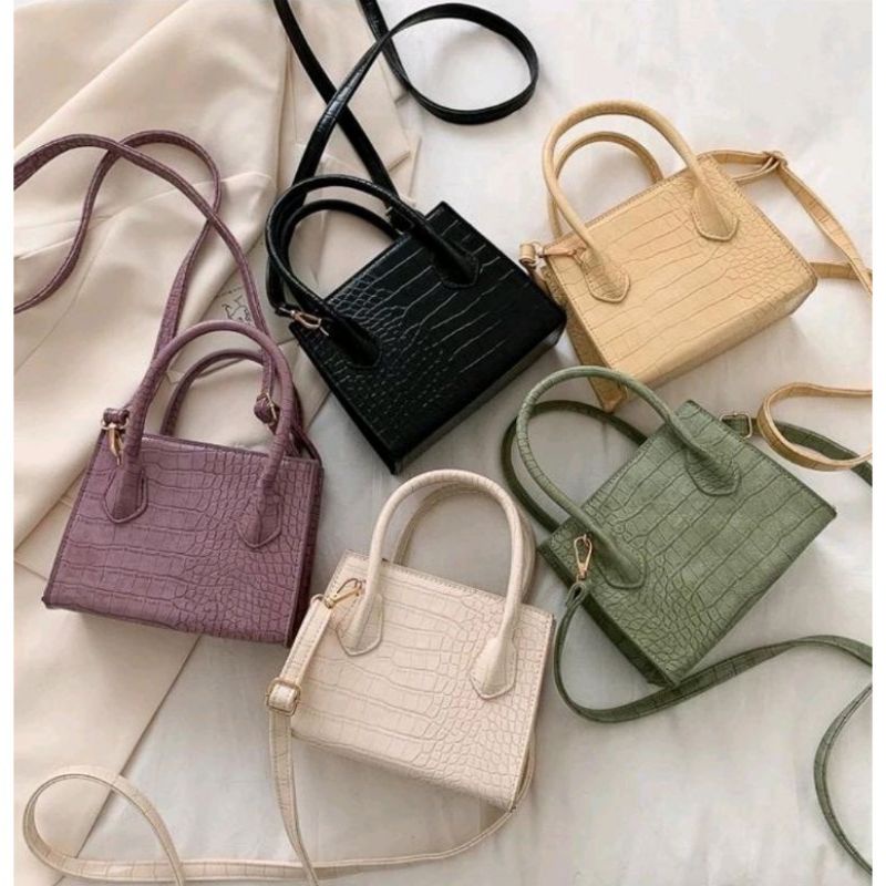MARVIN Sling Bag Tas Selempang Croco 2in1