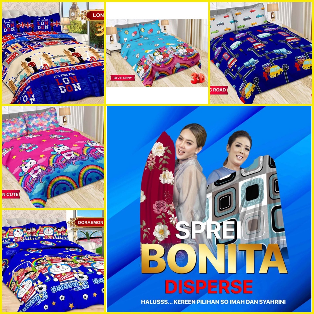 Sprei Bonita 180x200 Sprei Bonita King Sprei Bonita No 1 Motif Karakter Banyak Varian Pilihan Corak