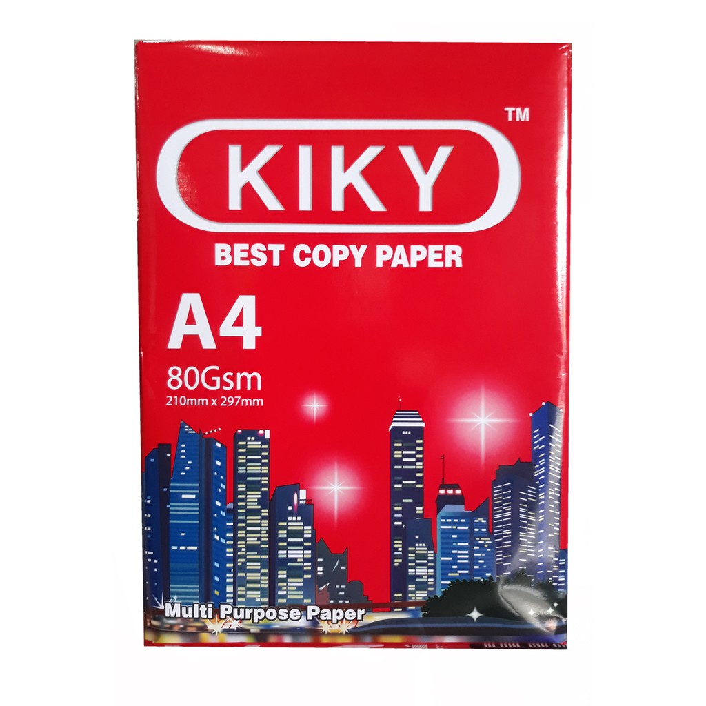 KIKY A4 Copy Paper / Kertas Fotocopy 80 GSM - 1 Rim = 500 Lembar