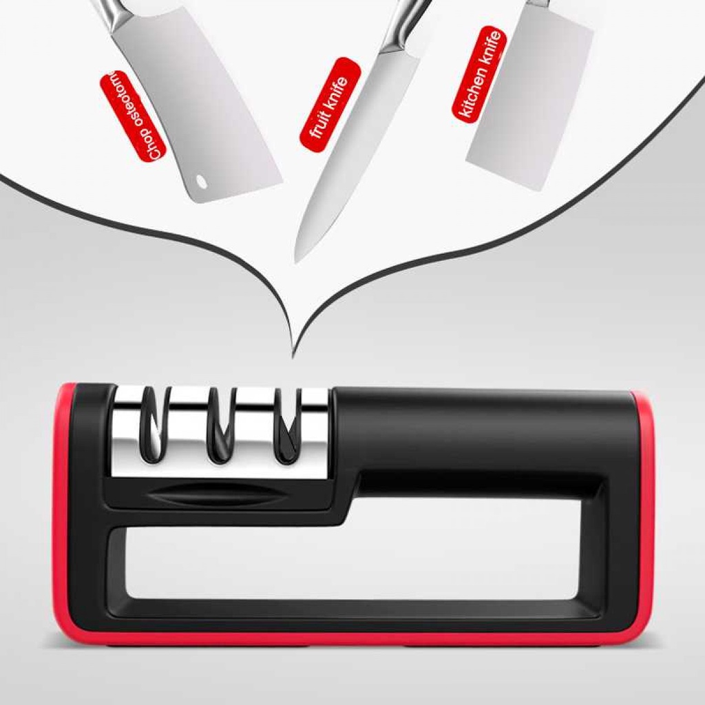 Pengasah Pisau Diamond Sharpening Wetstone 3 Stages Merah