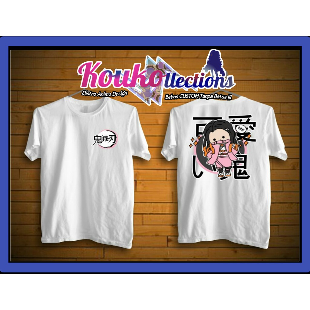 PROMO Kaos Anime Nezuko Kamado | Kimetsu No Yaiba pakaian pria dan wanita ,BAJU ANIME, jaket print