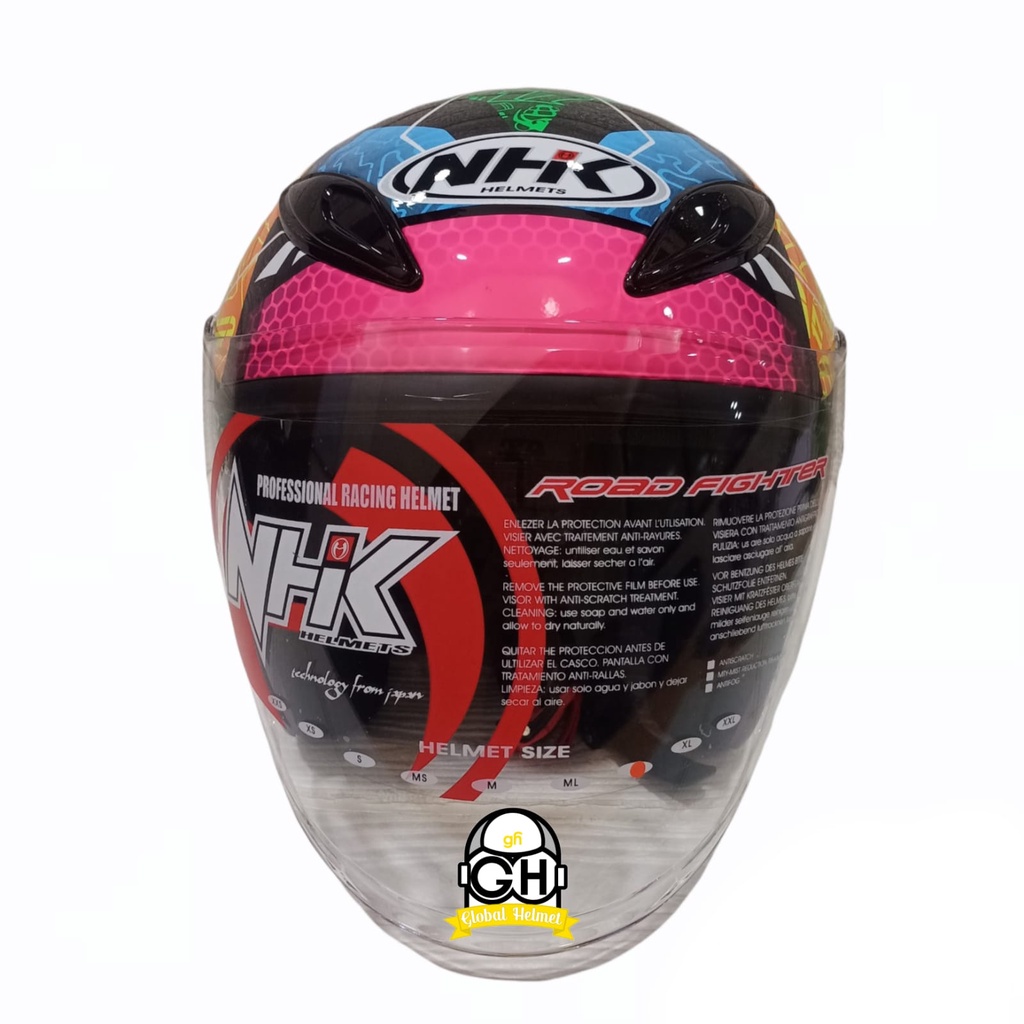 HELM NHK R6 HALF FACE GP EDITION KAREL #4 BRNO BLACK GOLD YELLOW R6