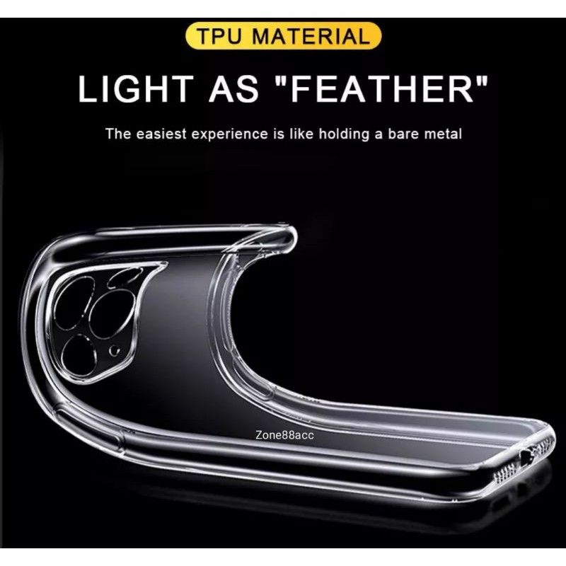 Iphone 11 Pro Max 11pro 11promax Softcase Silicon Ultrathin Clear Case TPU Casing Bening Transparan Pelindung Belakang Full Lensa kamera iphone 6.1 5.8 6.7