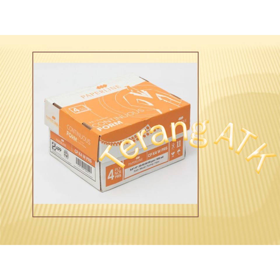 

Continuous Form 9.5 inch x 11 inch 4 ply NCR PAPERLINE