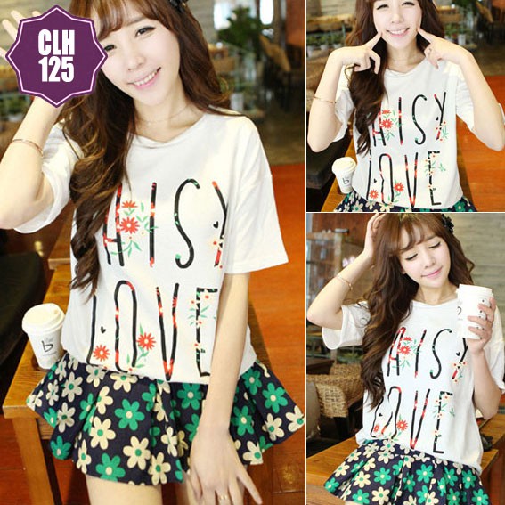 CLH-125 || Pakaian Atasan Wanita | Kaos Wanita | Kaos Daisy Love