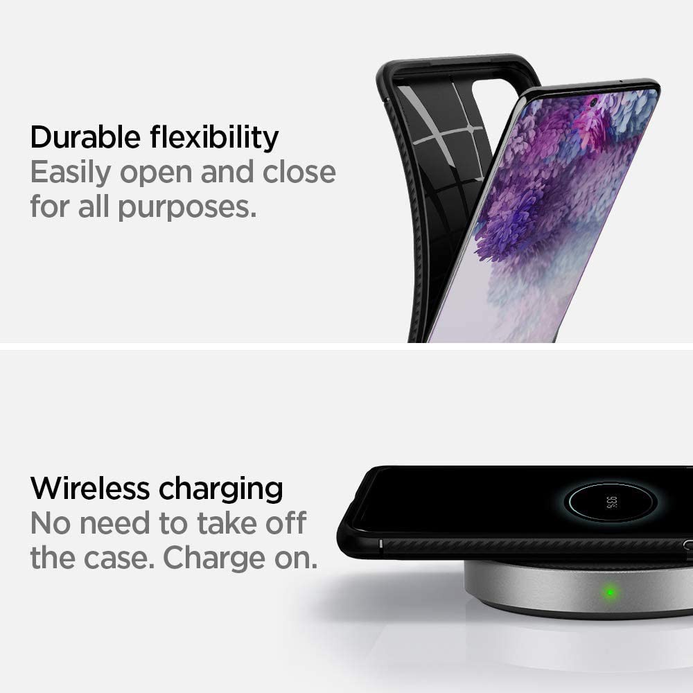 Case Samsung Galaxy S20 Ultra / S20 Plus / S20 Spigen Rugged Armor Carbon Softcase Casing