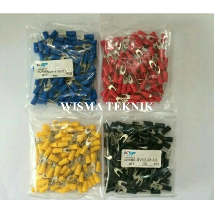 Jual Skun Kabel Y Hitam Merah Kuning Biru Insulated Spade Shopee Indonesia