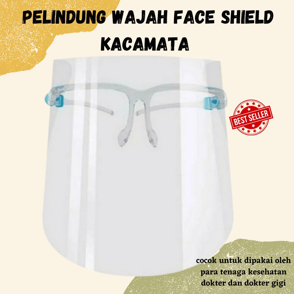 TERLARIS!!! READY STOCK!! FACE SHIELD KACAMATA TANPA KARDUS