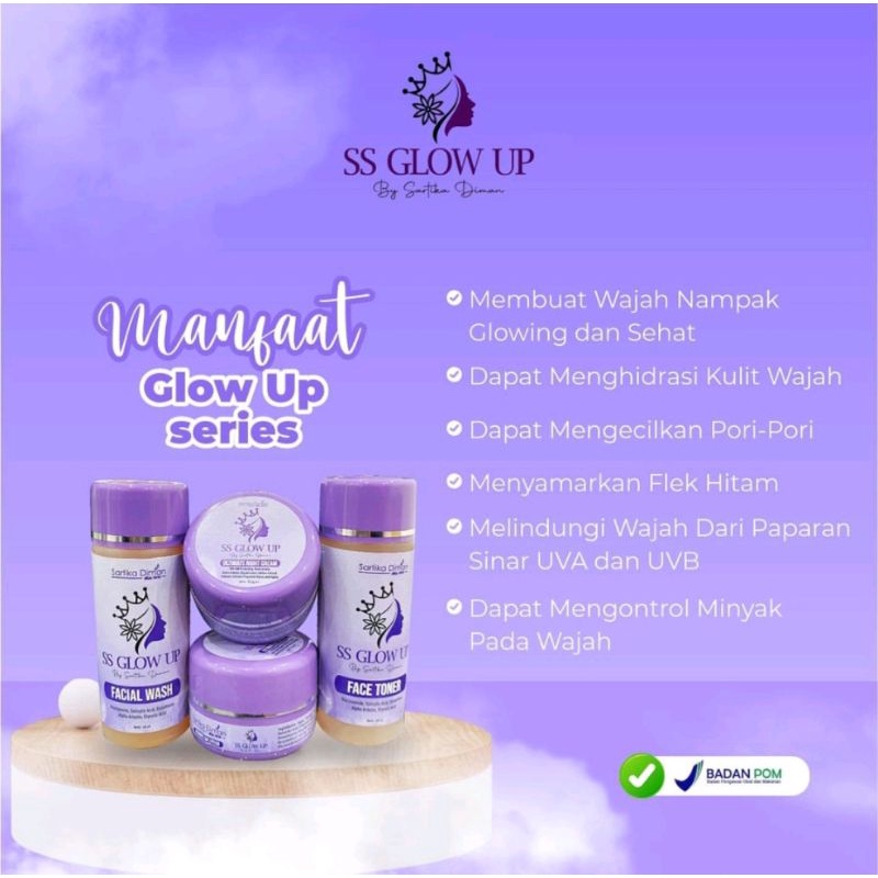 SS GLOW UP BY SARTIKA DIMAN SKINCARE TERMURAH DAN SANGAT CEPAT MEMUTIHKAN DAN SUDAH BPOM