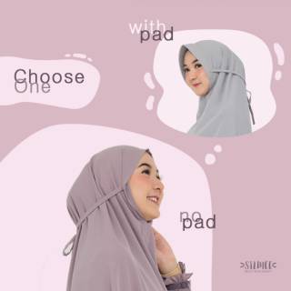  Jilbab  Bergo Tali Pad dan non pad AYANNA French Khimar 