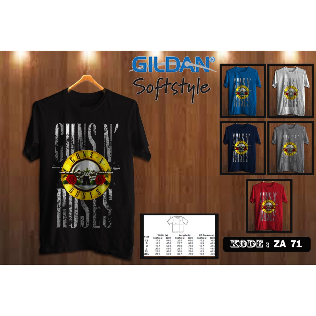 kaos guns n roses original gildan za71