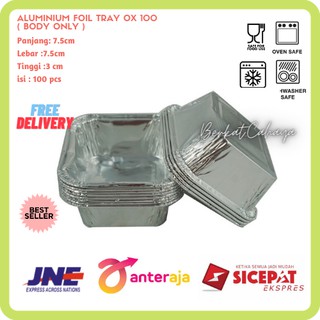 ALUMINIUM FOIL CUP OX 100 / ALUMUNIUM FOIL TRAY / KOTAK ALUMUNIUM ISI 100 - DIJAMIN BAGUS