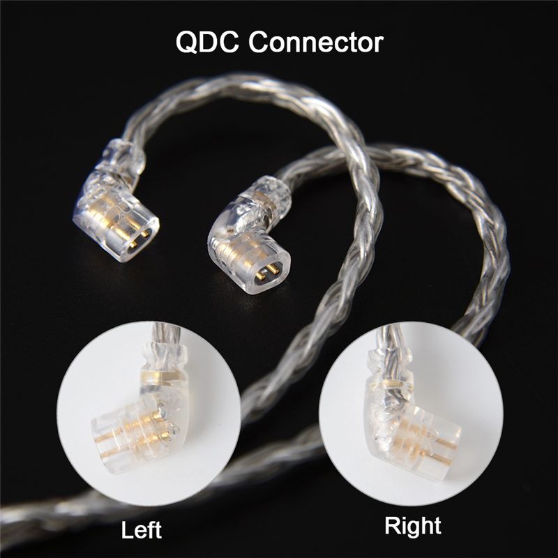 Nicehck C16-4 Kabel Earphone 16 Plug Mmcx Core Lapis Silver 3.5/2.5/4.4mm Untuk Qdc/Nx7/Zx/V3/Qdc/V2 Pin