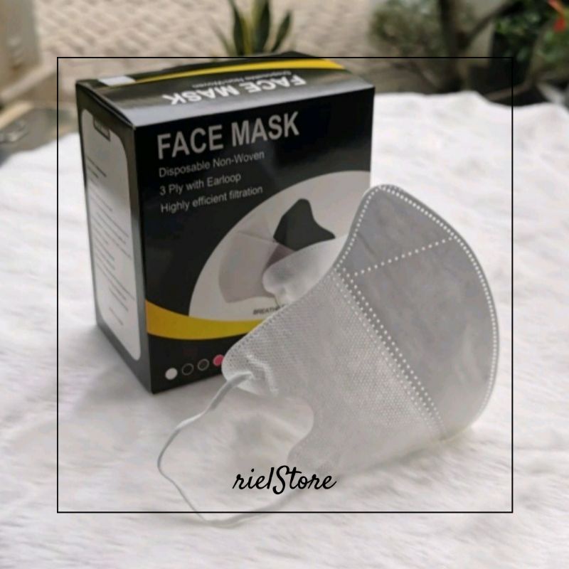 Masker Duckbill 3 Ply FACE MASK Disposable Non-Woven (50Pcs)
