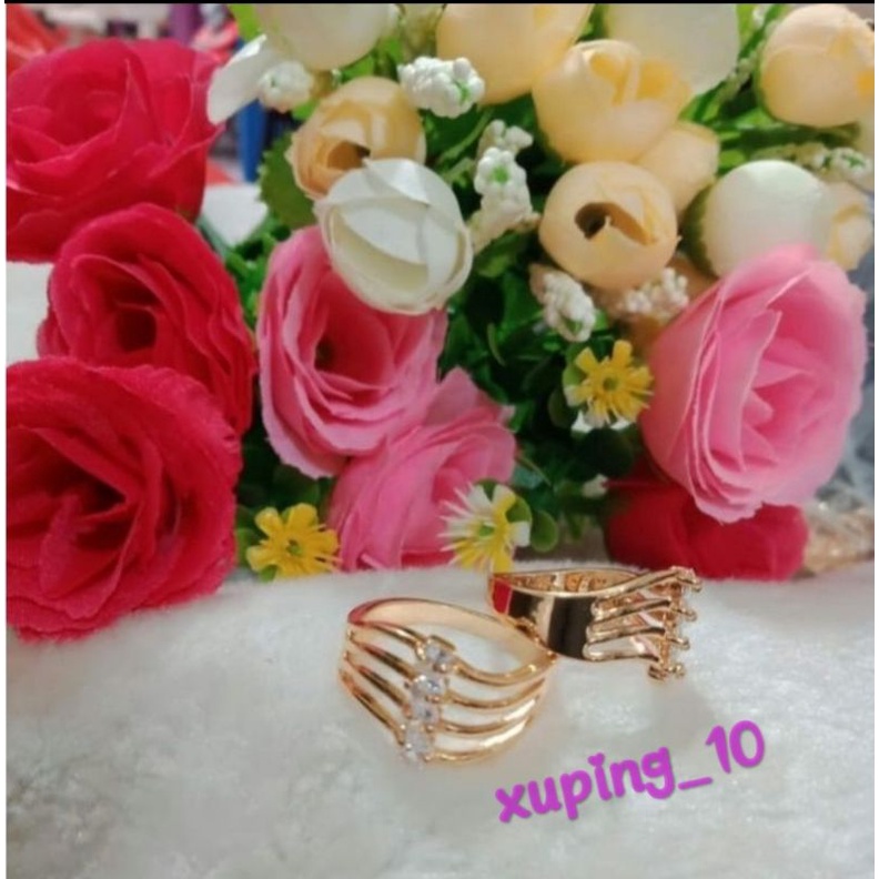 perhiasan xuping mewah cincin cantik